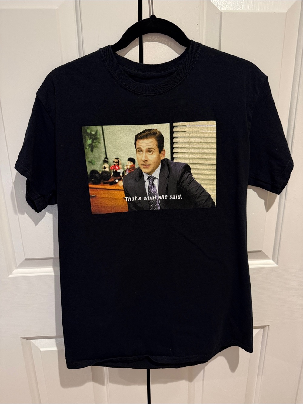 Ripple Junction Black Tee with “that’s what she said” line from The Office
